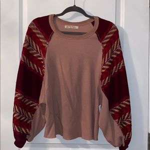 Free People puff sleeve sweater